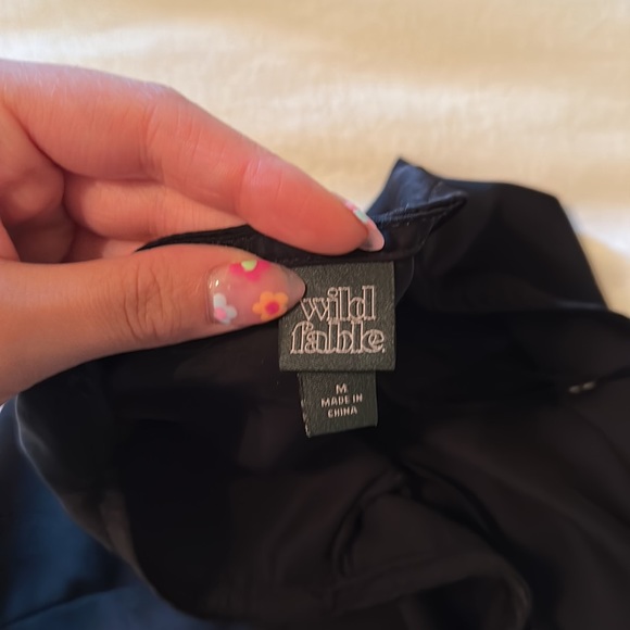 wild fable black ruffle tank top - Picture 4 of 4